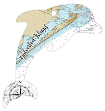 Load image into Gallery viewer, Wood Ornament - Dolphin Shape - Custom Map Location