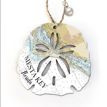 Load image into Gallery viewer, Wood Ornament - Sand Dollar Shape- Custom Map- BEST SELLER!`