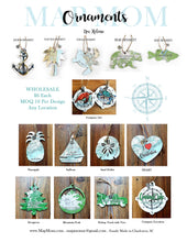 Load image into Gallery viewer, Wood Ornament - Starfish Shape- Custom Map Location