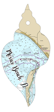 Load image into Gallery viewer, Wood Ornament - Shell Shape - Custom Map Location