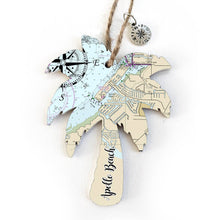 Load image into Gallery viewer, Wood Ornament - Palm Tree Shape- Custom Map Location