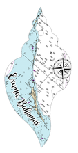 Load image into Gallery viewer, Wood Ornament - Shell Shape - Custom Map Location