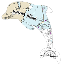 Load image into Gallery viewer, Wood Ornament - Dolphin Shape - Custom Map Location
