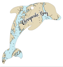 Load image into Gallery viewer, Wood Ornament - Dolphin Shape - Custom Map Location
