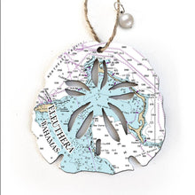 Load image into Gallery viewer, Wood Ornament - Sand Dollar Shape- Custom Map- BEST SELLER!`
